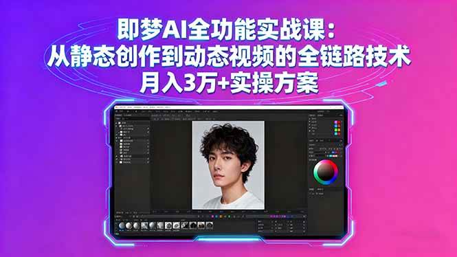 （16053期）即梦AI全功能实战课：从静态创作到动态视频的全链路技术 月入3万+实操方案-168网创