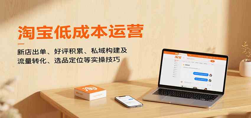 淘宝低成本运营，新店出单、好评积累、私域构建及流量转化、选品定位等实操技巧-168网创