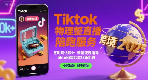 Tiktok物理整蛊直播陪跑服务-tiktok跨境2025-168网创