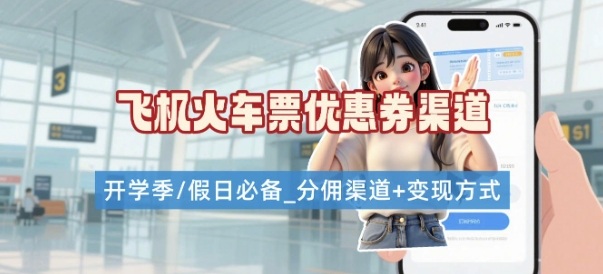 学生党必看!机票火车票优惠券申请渠道 + 项目打法,开学季节日速存-168网创