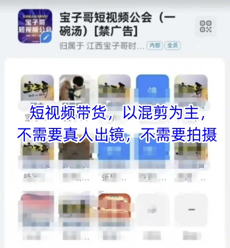 宝子哥头部团队短视频带货,以混剪为主,不需要真人出镜,不需要拍摄【更新8月】-168网创