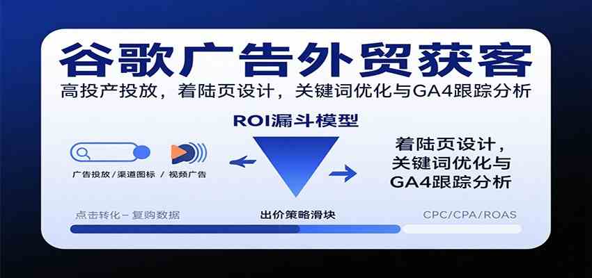 谷歌广告外贸获客，高投产投放，着陆页设计，关键词优化与GA4跟踪分析-168网创