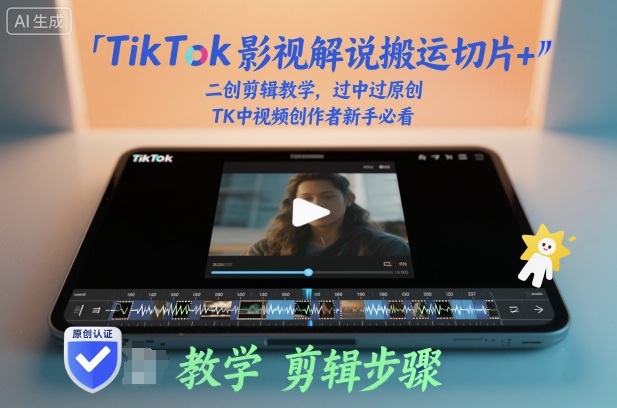 TikTok影视解说搬运切片+二创剪辑教学,过中过原创,TK中视频创作者新手必看 TikTok影视解说搬运切片+二创剪辑教学,过中过原创,TK中视频创作者新手必看