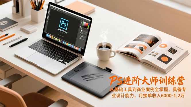 （16868期）PS进阶大师训练营，从基础工具到商业案例全掌握，具备专业设计能力，月接单收入6000-1.2万-168网创