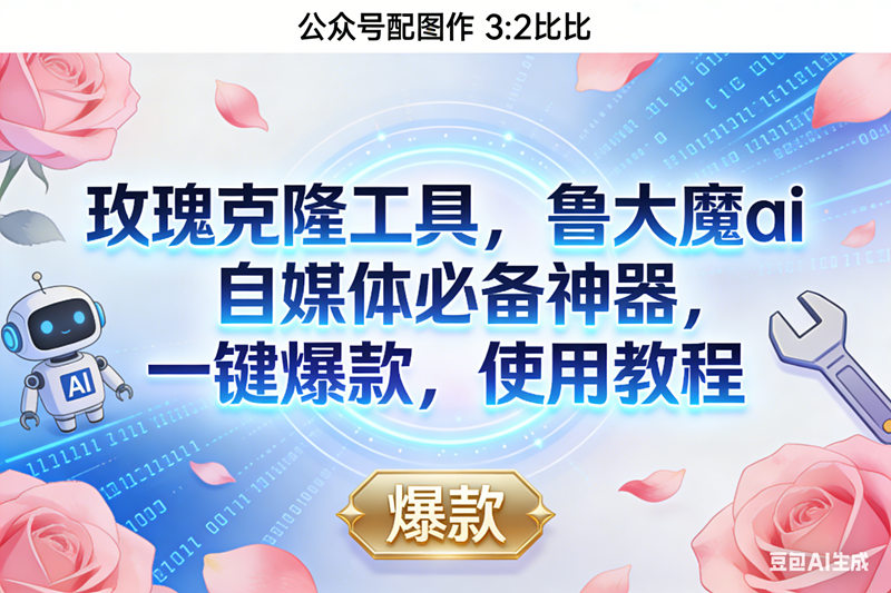 （16847期）玫瑰克隆神器，鲁大魔ai，自媒体必备，一键爆款工具，详细介绍，和使用教程-168网创