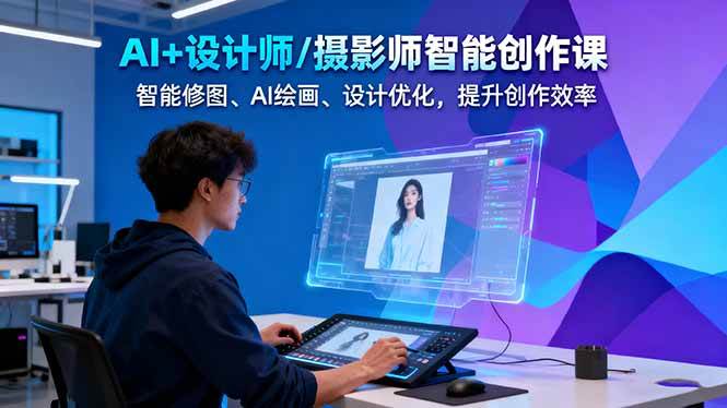 （16398期）AI+设计师/摄影师智能创作课：智能修图、AI绘画、设计优化，提升创作效率-168网创