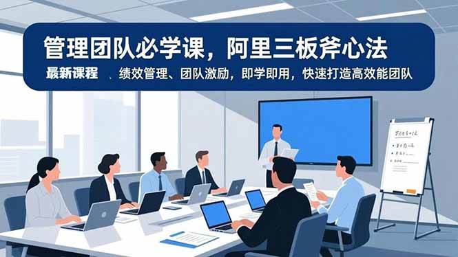 （16929期）管理团队必学课，阿里三板斧心法、绩效管理、团队激励，即学即用，快速打造高效能团队-168网创